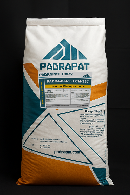 ملات تعمیری سیمانی لاتکس دار PADRA-Patch LCM-337 کیسه ۲۵ کیلویی