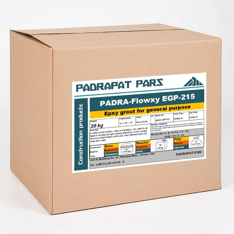 Epoxy grout PADRA-Flowxy EGP-215 for general purpose 20 kg cartoon
